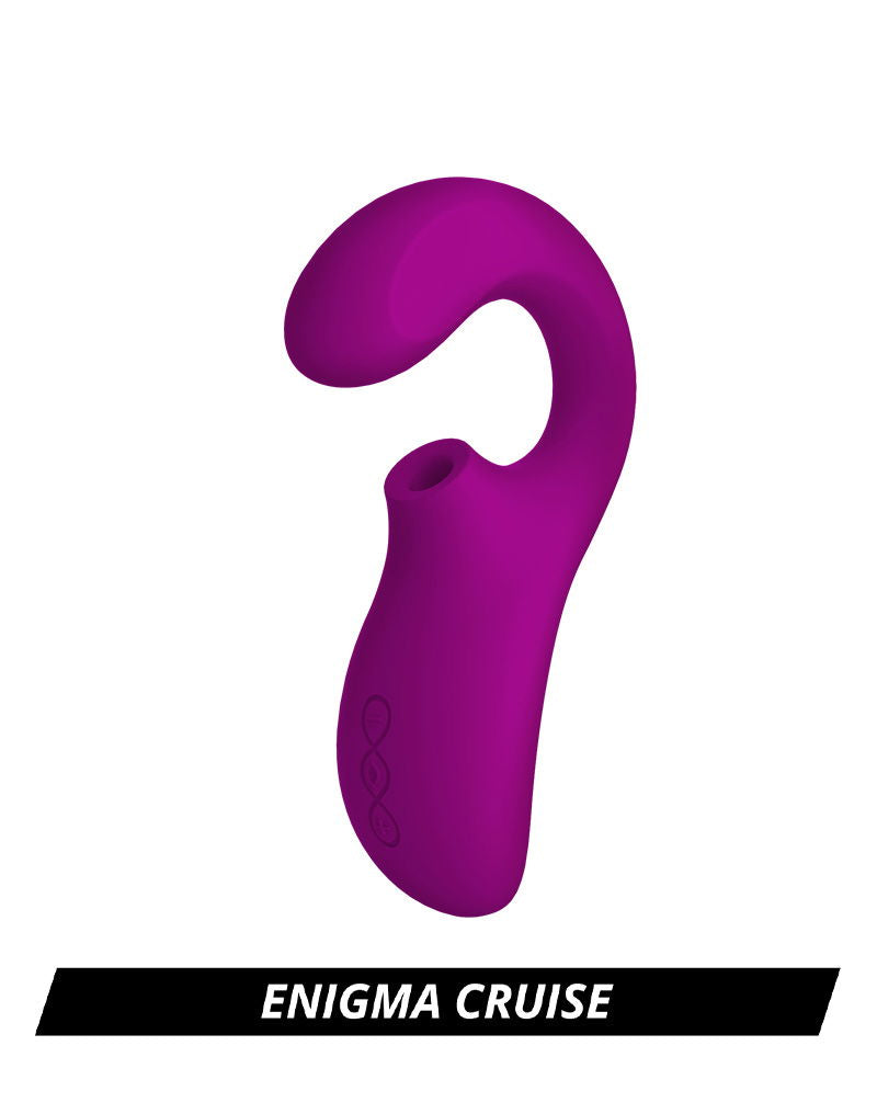 LELO - Enigma Cruise - Masseur sonique à double stimulation - Deep Rose - Stimulateur clitoridien à air pulsé
