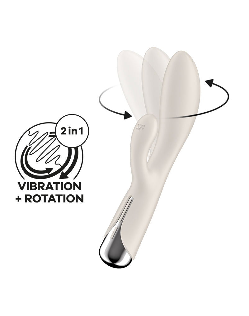 Satisfyer - Spinning Rabbit 1 - Vibromasseur lapin - Beige
