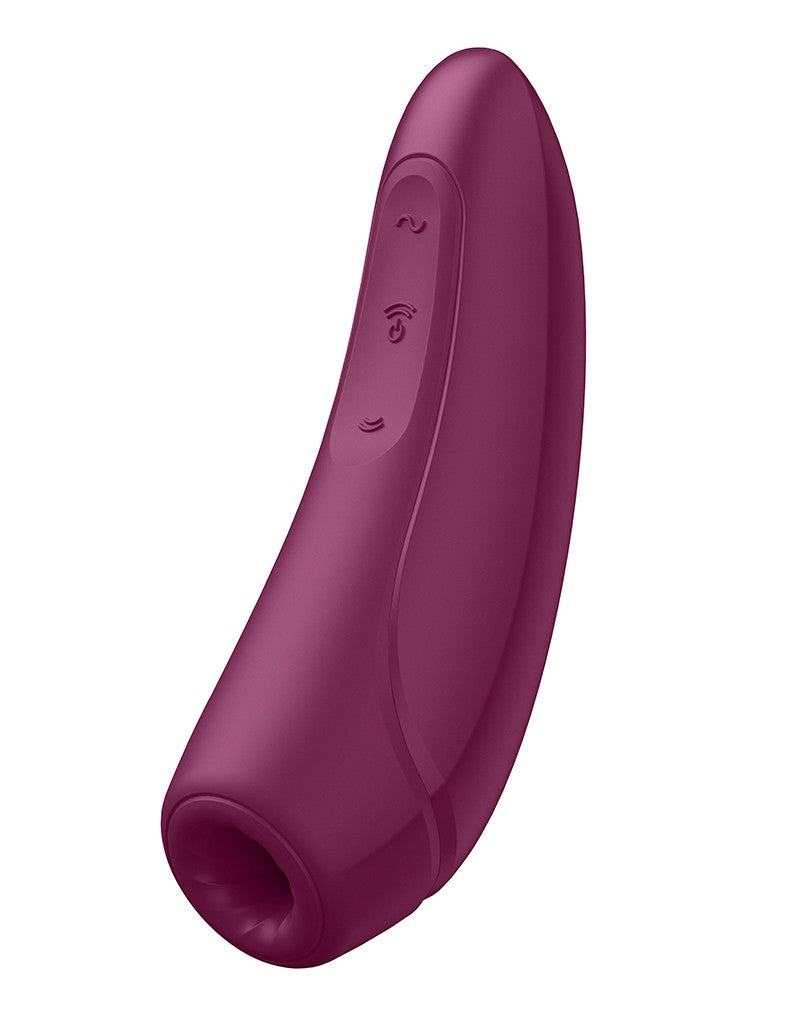 Satisfyer Curvy 1+ Rose Red (Bluetooth & application) - Stimulateur clitoridien à air pulsé