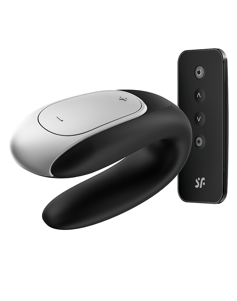 Satisfyer - Double Fun - Vibromasseur de luxe pour couple - Noir