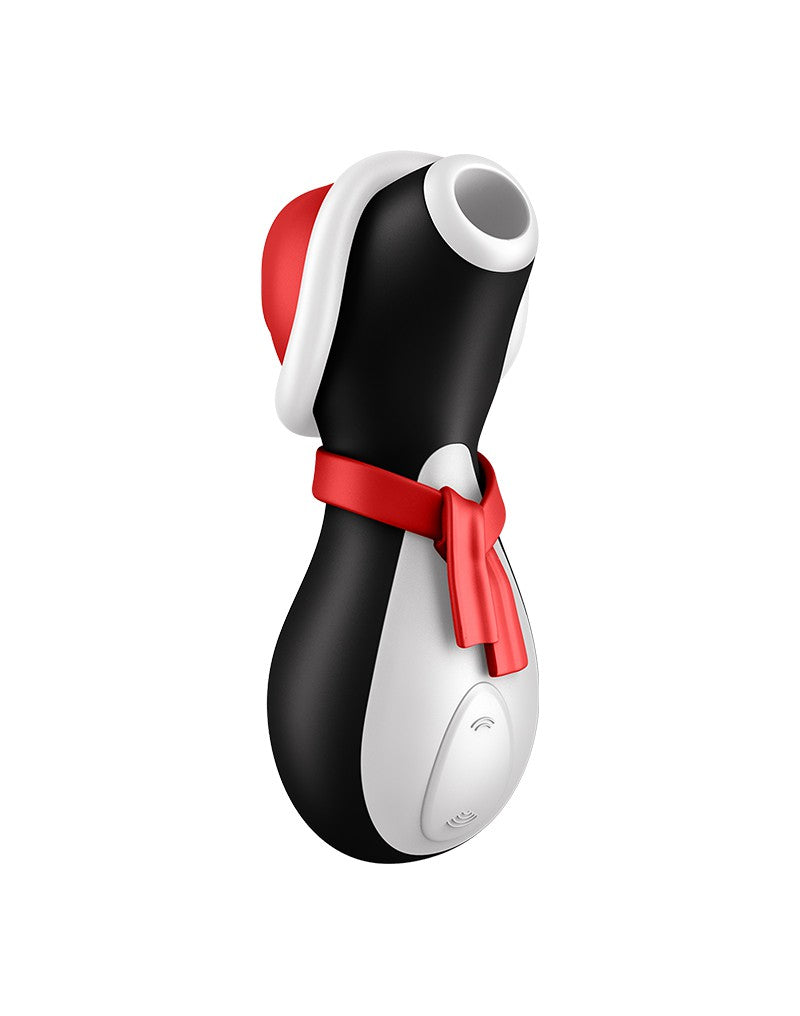 Satisfyer - Penguin Holiday Edition - Stimulateur de pression d'air - Noir, rouge et blanc - Stimulateur clitoridien à air pulsé